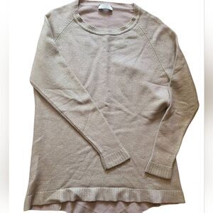 Via Delle Perle Sweater Women's Medium Virgin Wool Metallic Gold Tunic 